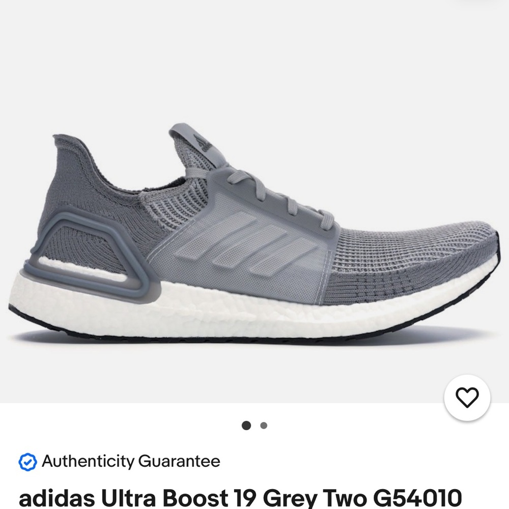 NIB NWT Adidas Ultra Boost 19 Grey Men's Shoes 12